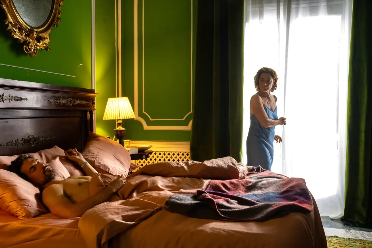 Set of \\\"Inganno\\\" by Pappi Corsicato.in the picture Monica Guerritore and Giacomo Gianniotti.Photo by Gianni FioritoThis photograph is for editorial use only, the copyright is of the film company and the photographer assigned by the film production company and can only be reproduced by publications in conjunction with the promotion of the film.The mention of the author-photographer is mandatory: Gianni Fiorito.Set della serie tv \\\"Inganno\\\" di Pappi Corsicato.Nella foto Monica Guerritore e Giacomo Gianniotti.Foto di Gianni FioritoQuesta fotografia è solo per uso editoriale, il diritto d'autore è della società cinematografica e del fotografo assegnato dalla società di produzione del film e può essere riprodotto solo da pubblicazioni in concomitanza con la promozione del film. E’ obbligatoria la menzione dell’autore- fotografo: Gianni Fiorito.