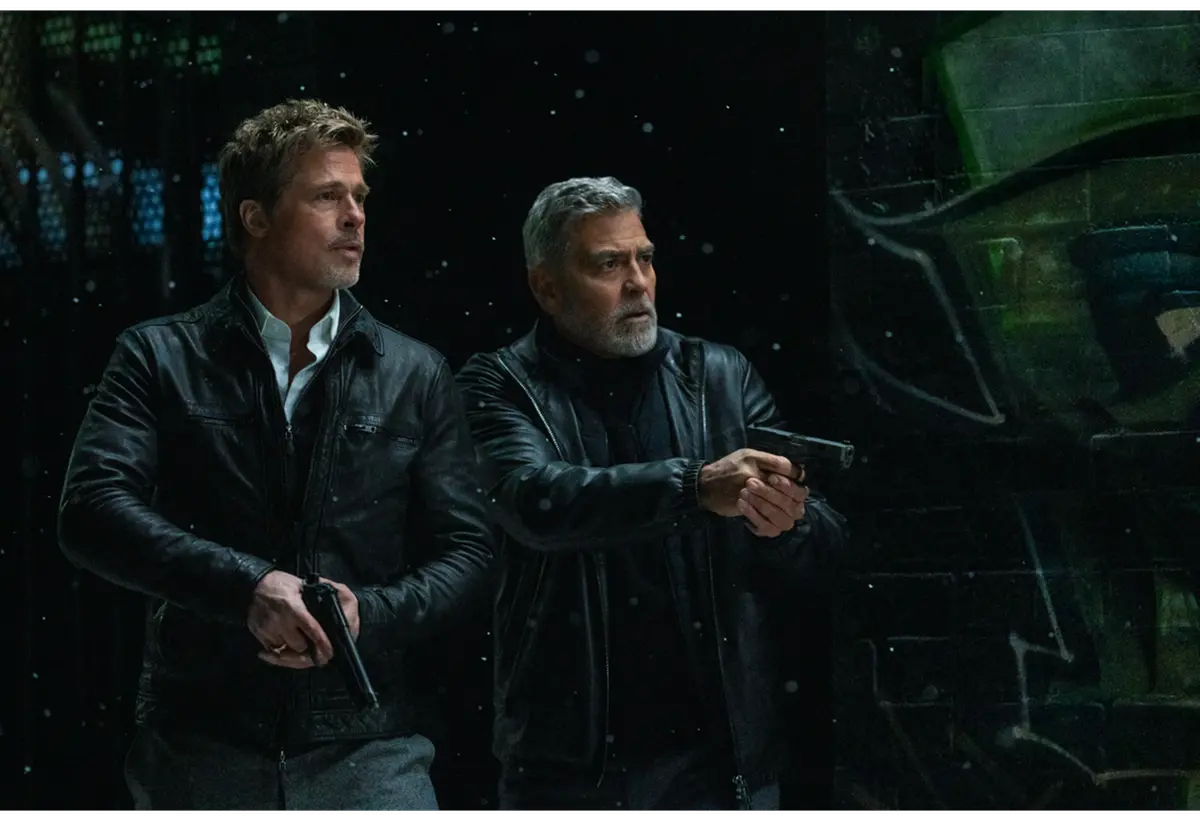 Brad Pitt e George Clooney in Wolfs - Credits Sony Pictures