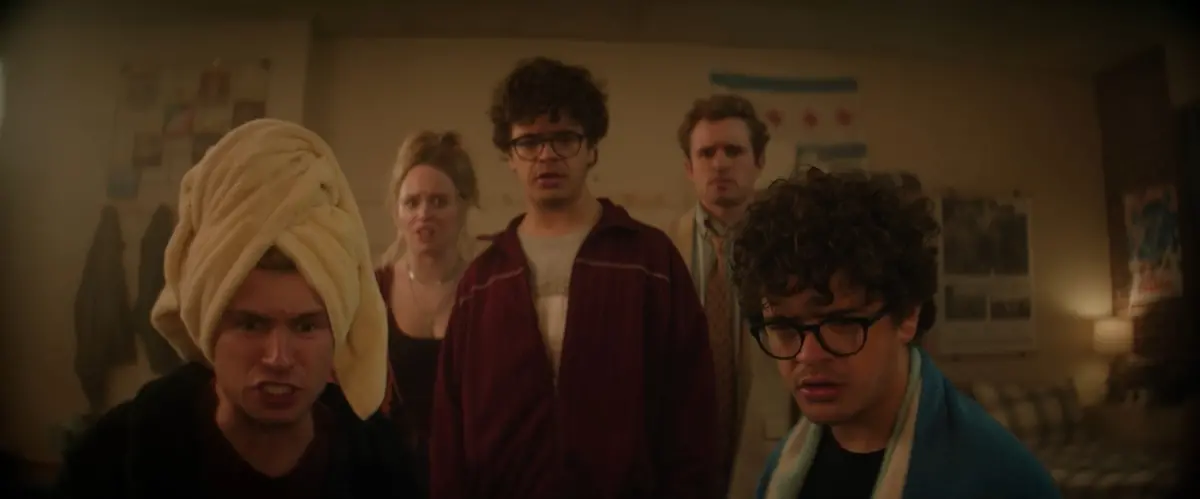 PIZZA MOVIE - A shy college student and his reckless roommate set out on a simple mission to grab pizza, but after a strange dose of a mind-bending experimental drug, they’re thrust into a chaotic night of absurd encounters, wild hallucinations, and unexpected revelations that could change their lives forever. (Disney) SEAN GIAMBRONE, LULU WILSON, GATEN MATARAZZO