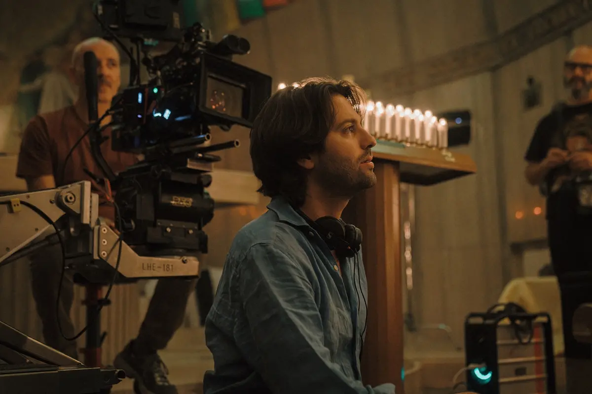 Paolo Strippoli sul set di L\\'Estranea