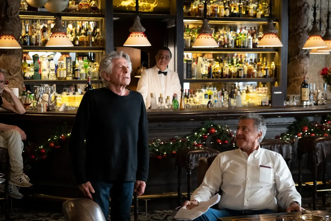 Roman Polanski e Luca Barbareschi sul set di The Palace , Malgosia Abramowska