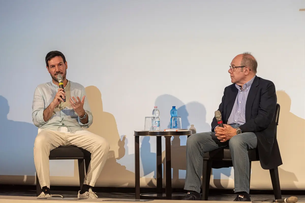 Gianluca Arnone e Carlo Verdone (foto di Monica Fagioli)