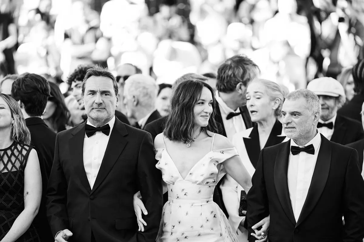 Gilles Lellouche, Anaïs Demoustier e Pierre Salvadori (foto di Karen Di Paola)