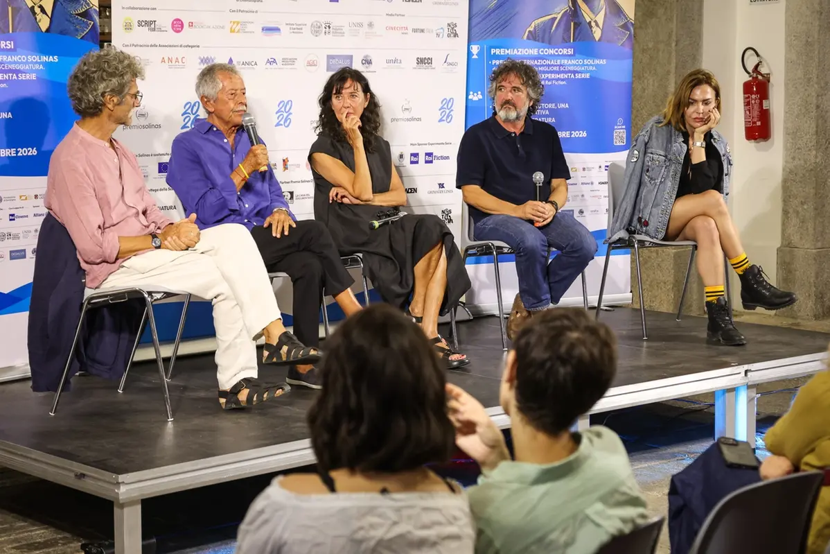 Silvio Soldini, Riccardo Tozzi, Presidente e Direttrice del Premio Solinas Annamaria Granatello, Carlo Cresto-Dina e Levi Riso foto @ AZZURRA PRIMAVERA