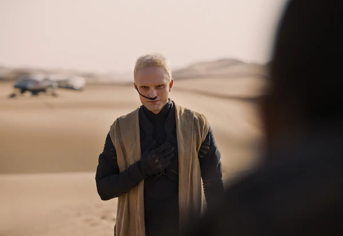 ROBERT PATTINSON as Scytale in Warner Bros. Pictures and Legendary Pictures’ action adventure “DUNE: PART THREE,” a Warner Bros. Pictures release. Photo Credit: Photo Courtesy Warner Bros. Pictures
