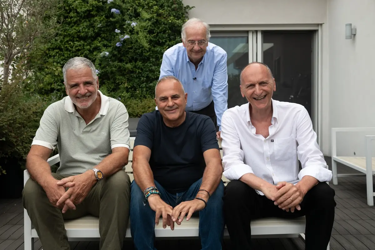 Walter Veltroni, da sx Giorgio Gherarducci, Marco Santin,Carlo Taranto - @dalge