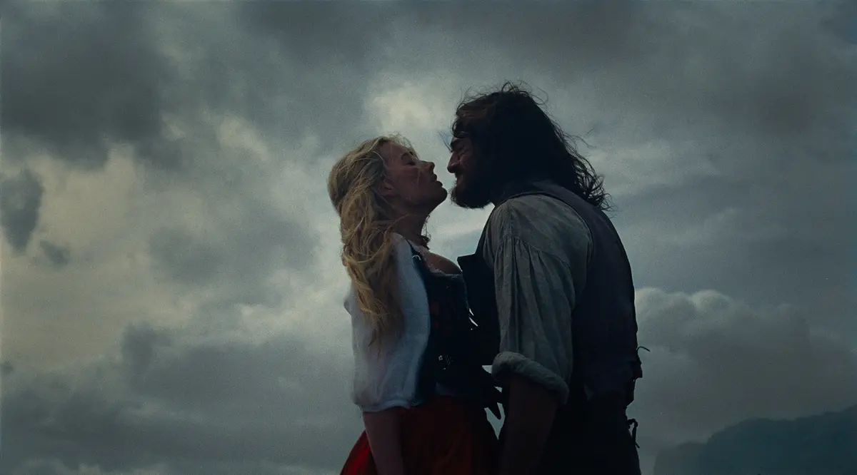 (L-r) Actor, Producer MARGOT ROBBIE as Catherine Earnshaw and JACOB ELORDI as Heathcliff in “Wuthering Heights,” a Warner Bros. Pictures Release.