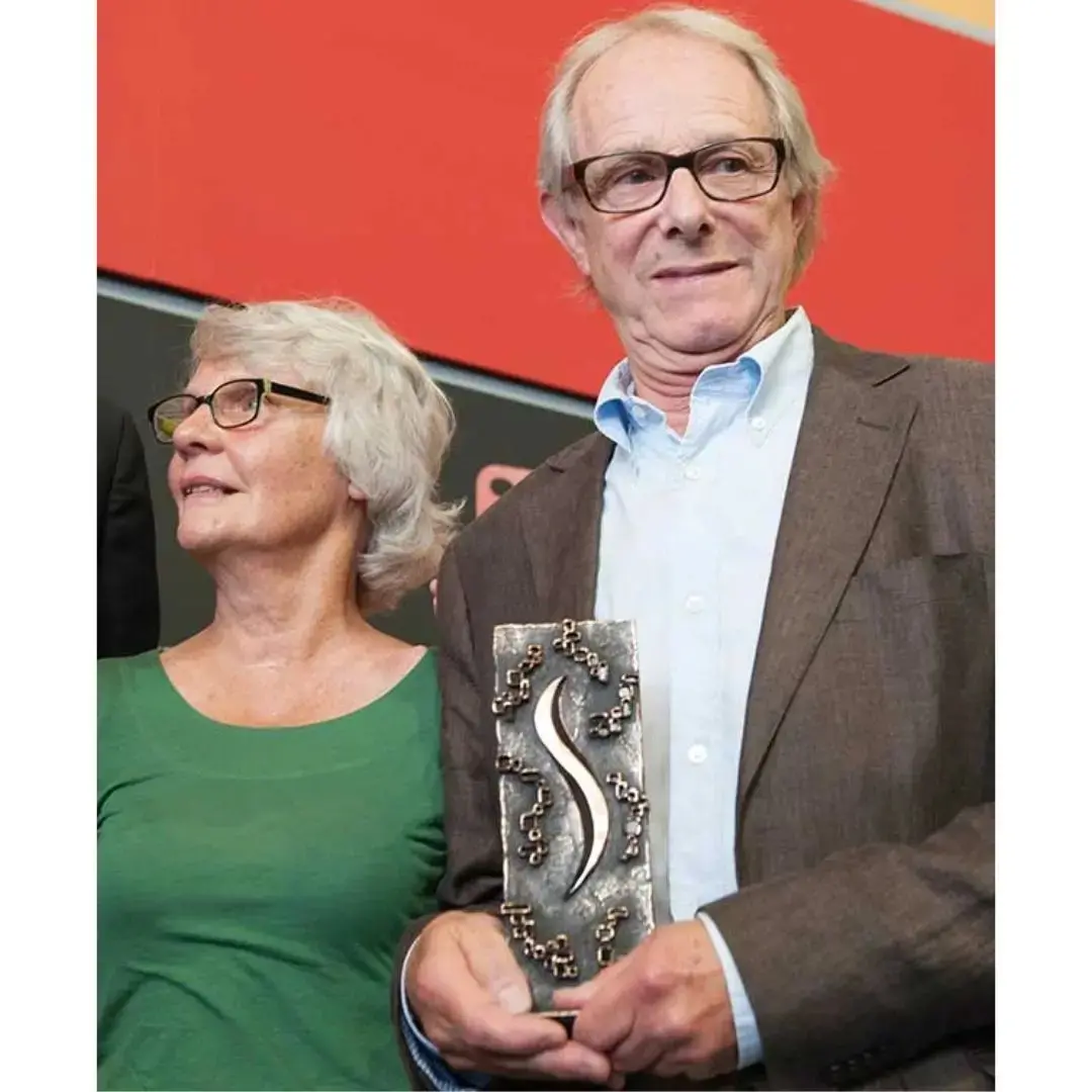 Ken Loach con il Premio Bresson