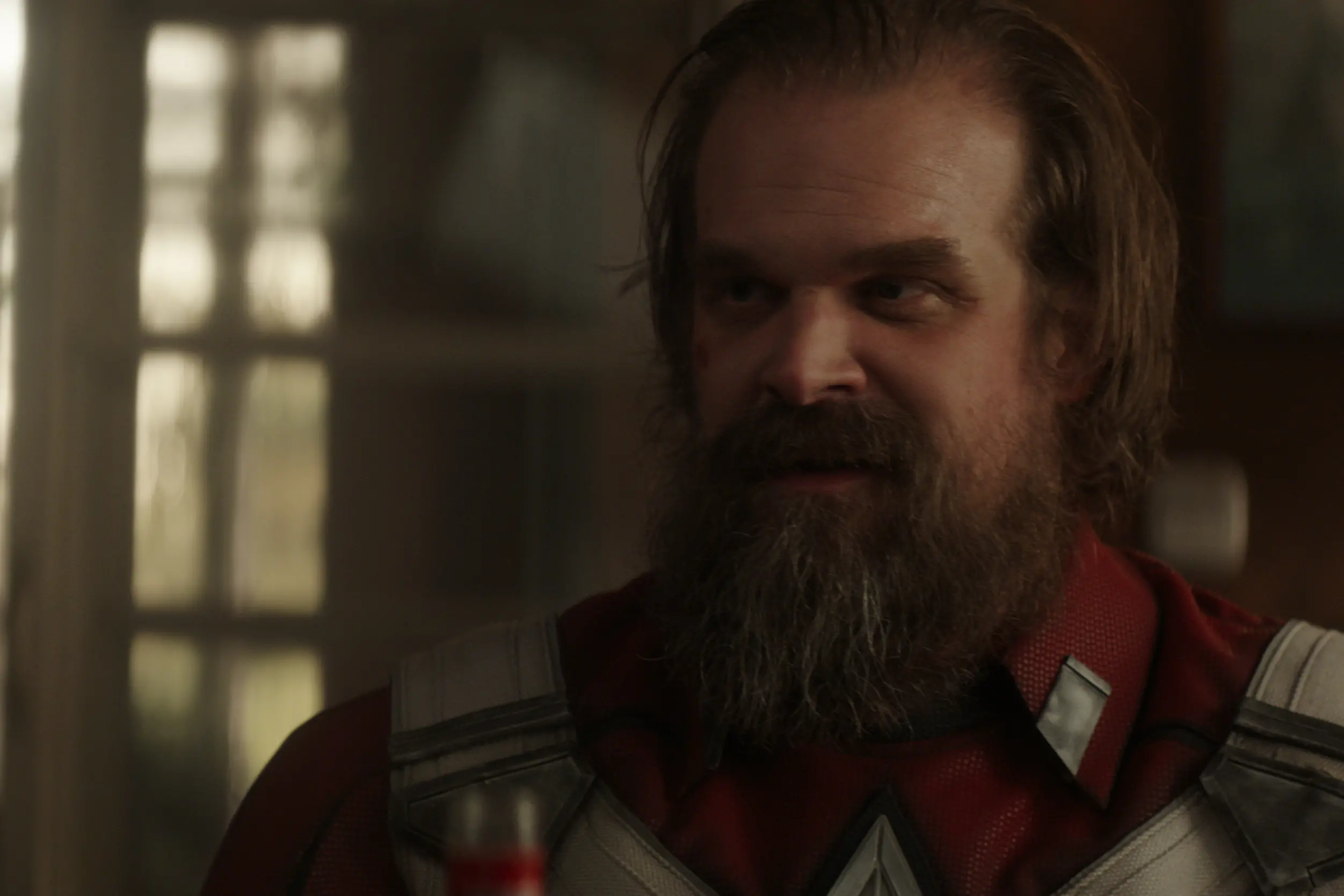 Alexei (David Harbour) in Marvel Studios' BLACK WIDOW, in theaters and on Disney+ with Premier Access. Photo courtesy of Marvel Studios. ©Marvel Studios 2021. All Rights Reserved.