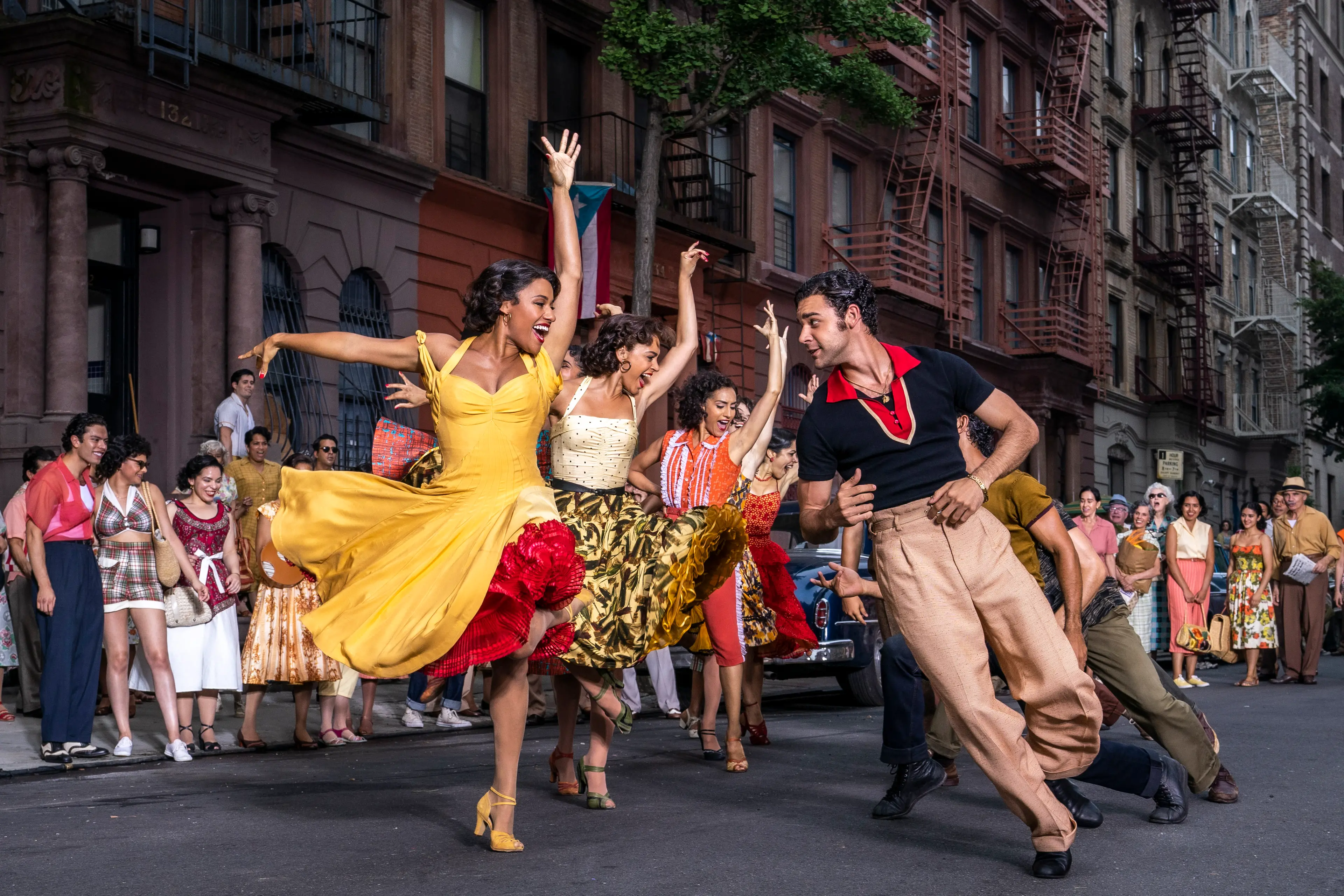 Ariana DeBose as Anita and David Alvarez as Bernardo in 20th Century Studios’ WEST SIDE STORY. Photo by Niko Tavernise. © 2020 Twentieth Century Fox Film Corporation. All Rights Reserved.