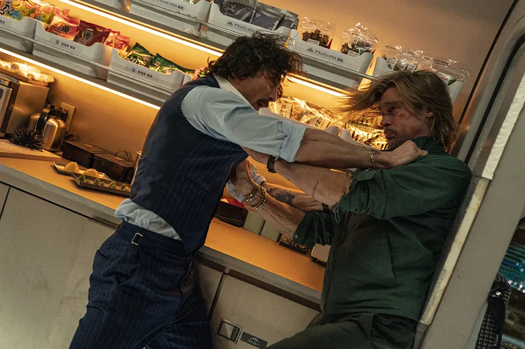Aaron Taylor-Johnson and Brad Pitt star in Bullet Train